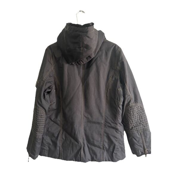 Perry Ellis Portfolio (L) Black Vintage Winter Coat Jacket Women’s Large 60067R - Picture 3 of 16